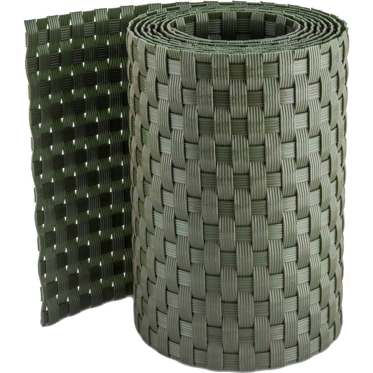 Rattan Art - Bande brise-vue en résine tressée pour clôture rigide 19 x 255 cm Vert - Imagen 1