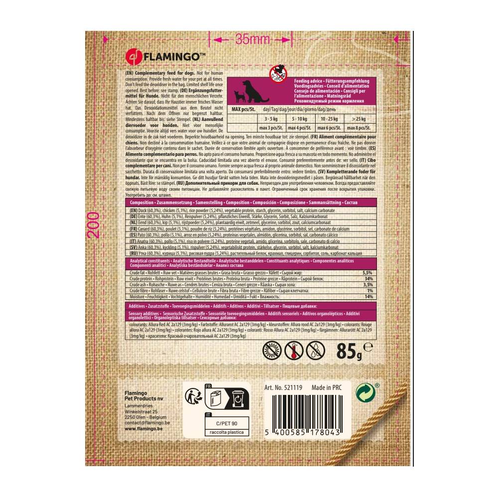Friandises Hapki Cigare Canard & Riz 85 g pour chien - Imagen 4