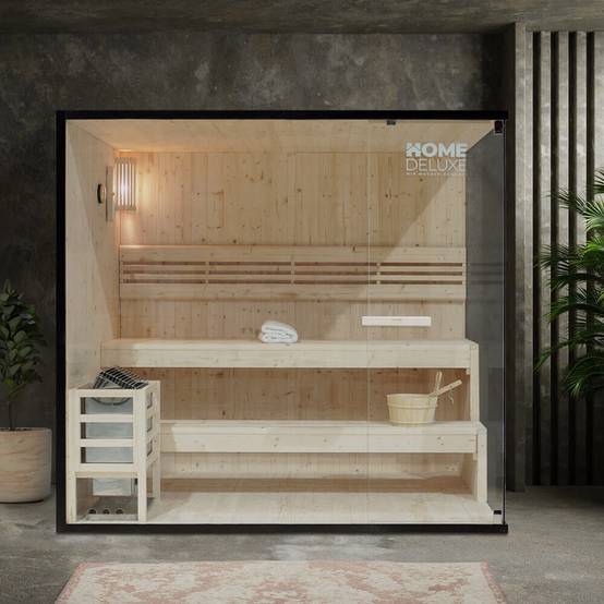 Sauna traditionnel HOME DELUXE SHADOW XL - 200 x 190 cm pour 5 personnes - Image 2