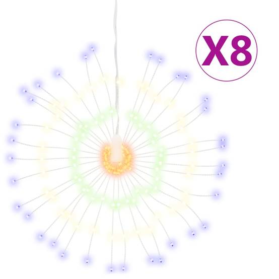 Lot 8 Étoiles Rayonnantes LED 8 Modes à Piles avec Télécommande Multicolore – ComfortXL Outdoor Living - Image 2