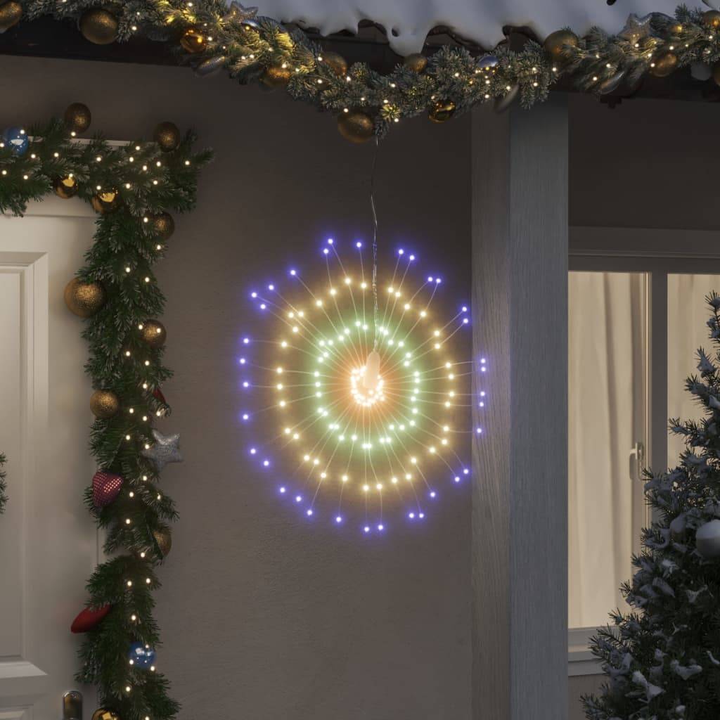 Lot 8 Étoiles Rayonnantes LED 8 Modes à Piles avec Télécommande Multicolore – ComfortXL Outdoor Living - Image 1