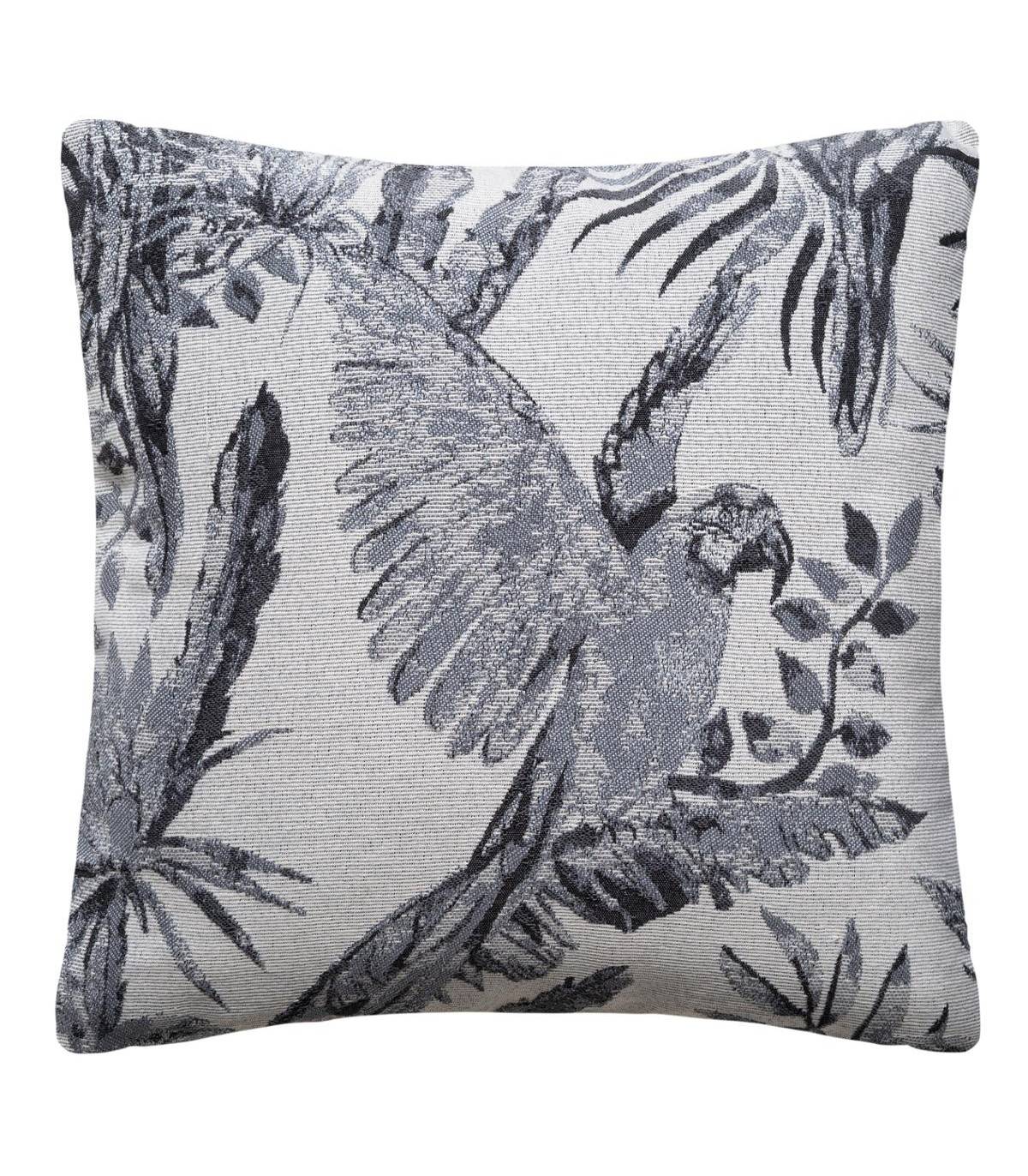 Coussin déhoussable Perroquet Gris 40 x 40 cm - Image 1