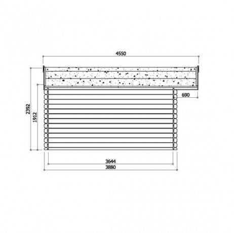 Abri de jardin VISP en bois 14,37m², Toiture Toit standard (roofing), Plancher Non - Imagen 3