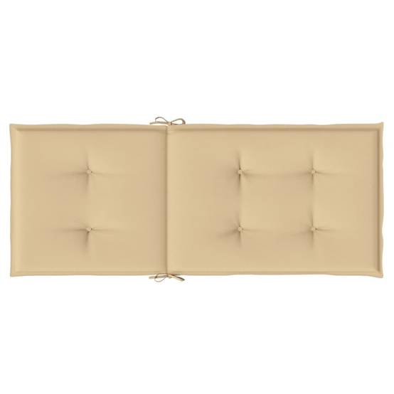 Lot de 6 Coussins Dossier Haut Tissu Polyester Anti-glisse pour Chaise de Jardin Beige Mélangé 120x50cm – ComfortXL Outdoor Living - Image 7