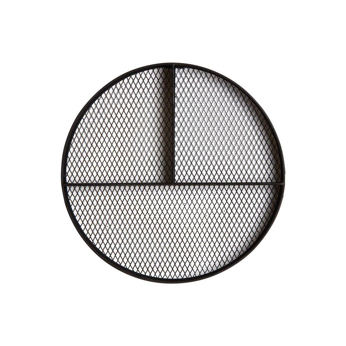 Aubry Gaspard - Etagère ronde murale fond grillagé - Imagen 1