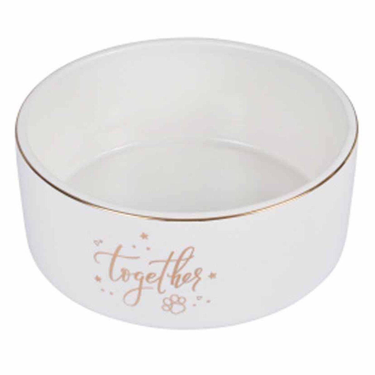 Gamelle pour Chien & Chat "Together" 16cm Blanc