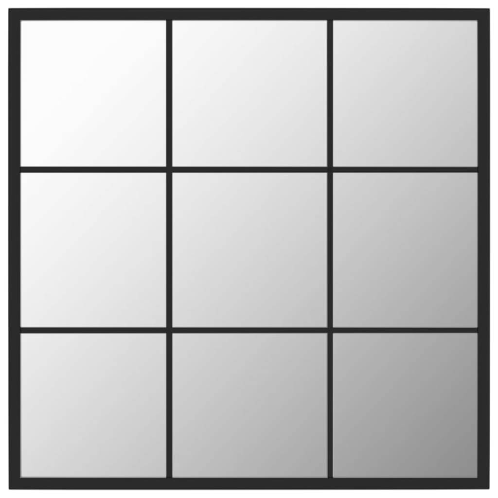 Maison Chic - Miroir mural - Miroir décoratif noir 60x60 cm métal - Image 1