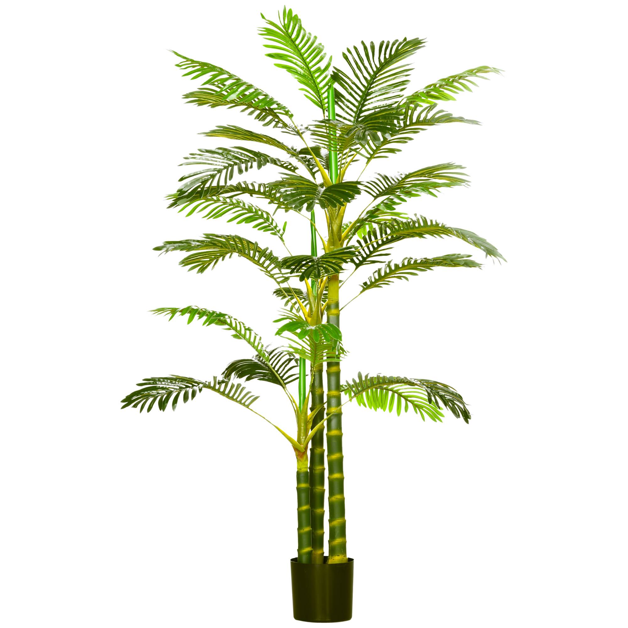 Palmier areca artificiel plastique vert 19.5 x 19.5 x 190 cm - PANGIVO - Image 2