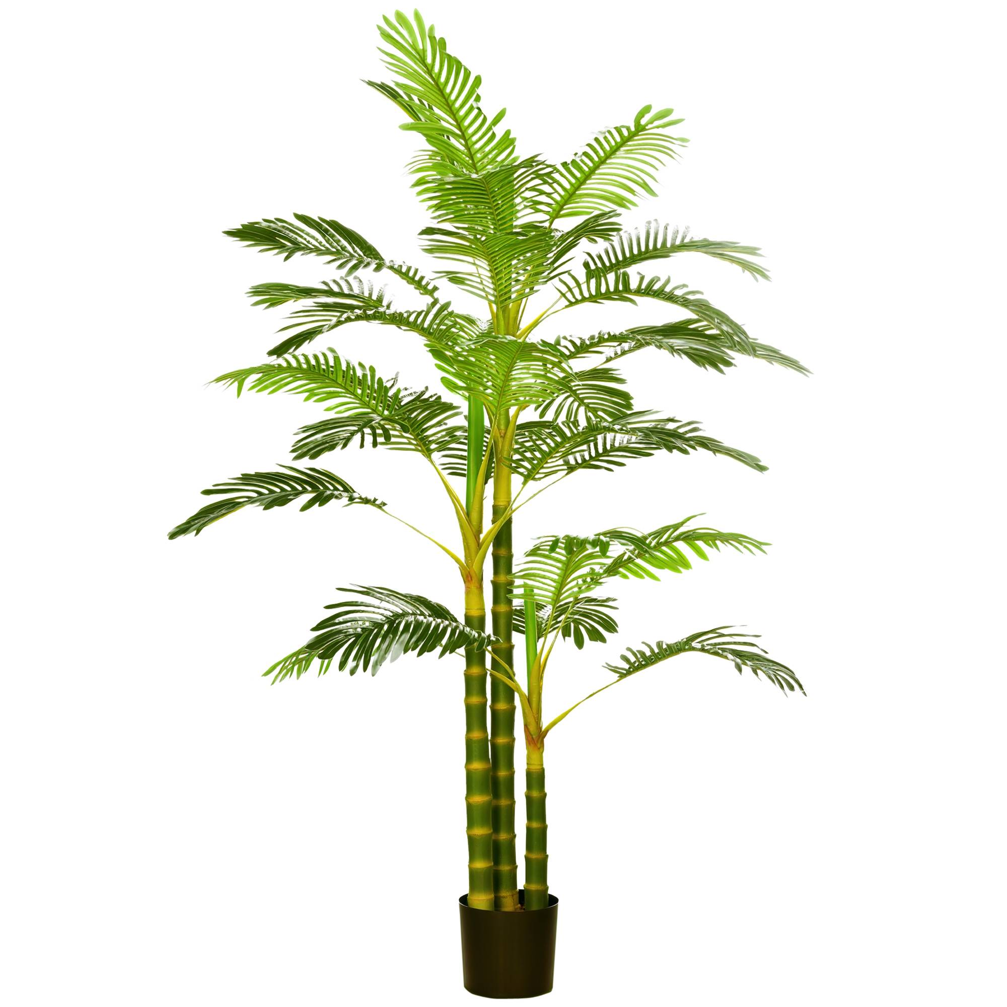 Palmier areca artificiel plastique vert 19.5 x 19.5 x 190 cm - PANGIVO - Image 1