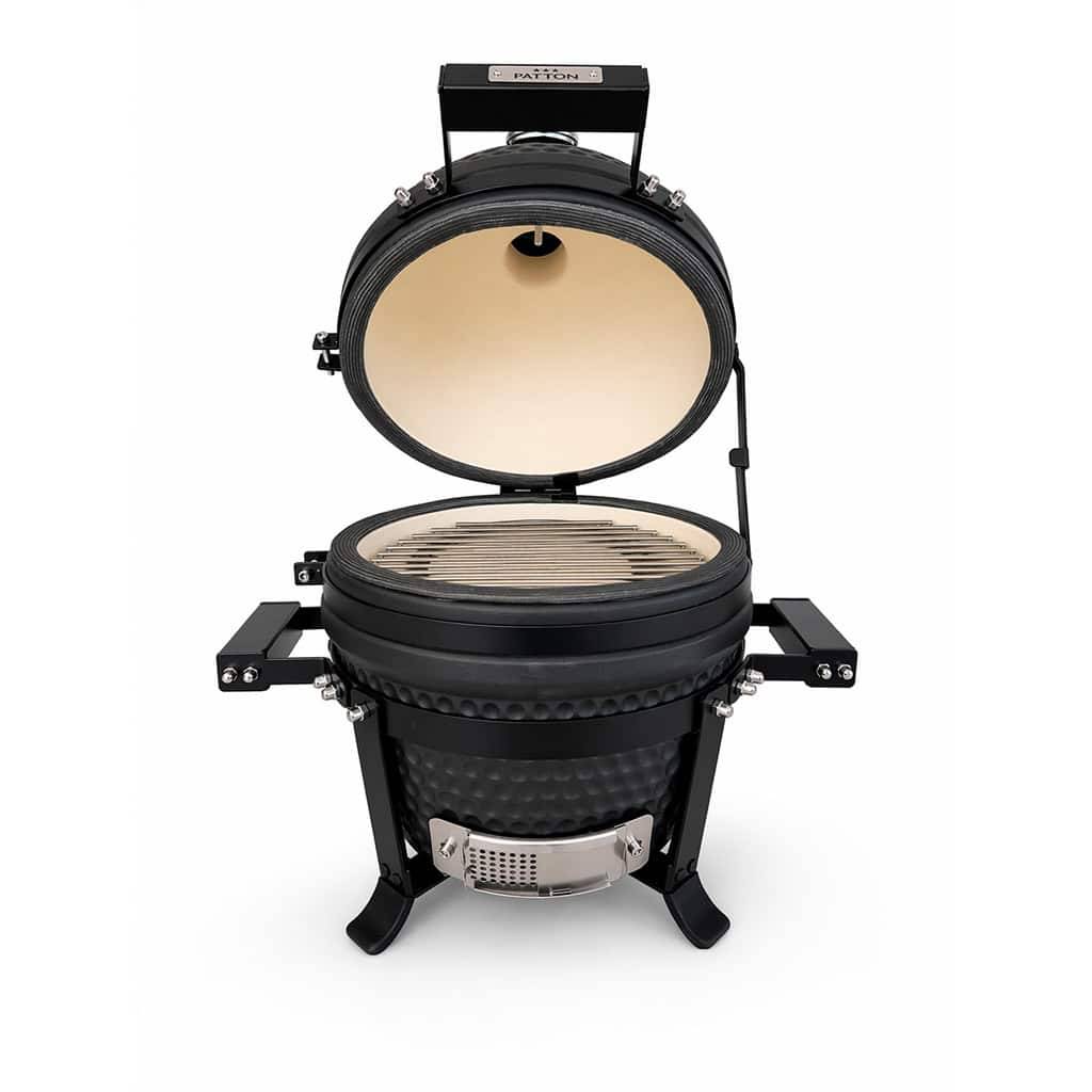 Barbecue kamado en céramique à poser Patton Premium Mini 13" - Grille Ø 27 cm - noir mat - Image 3
