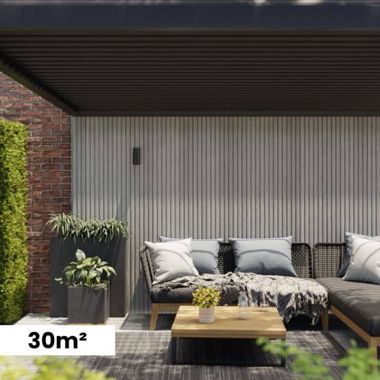 Kit Bardage Composite MEZZO Earl grey - Superficie : 30m² - Dimension des lames : 220x17,8x2,3 cm - Aspect mat - Image 1