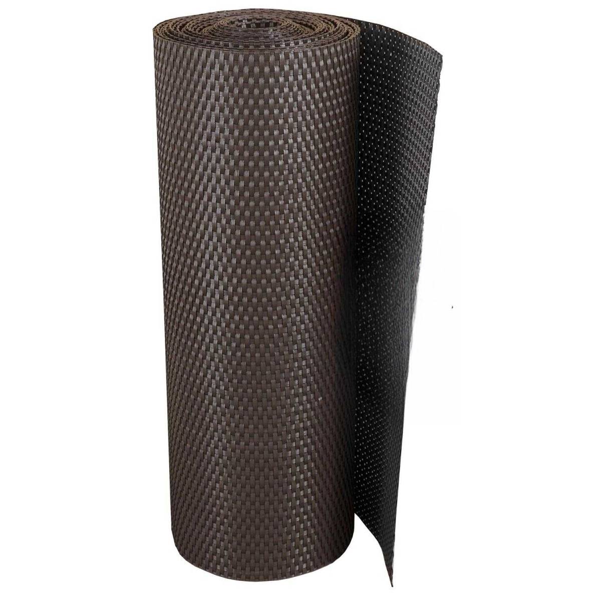Rattan Art - Brise-vue en résine tressée pour balcon et clôture coloris marron foncé 0.9 x 5 m - Imagen 1