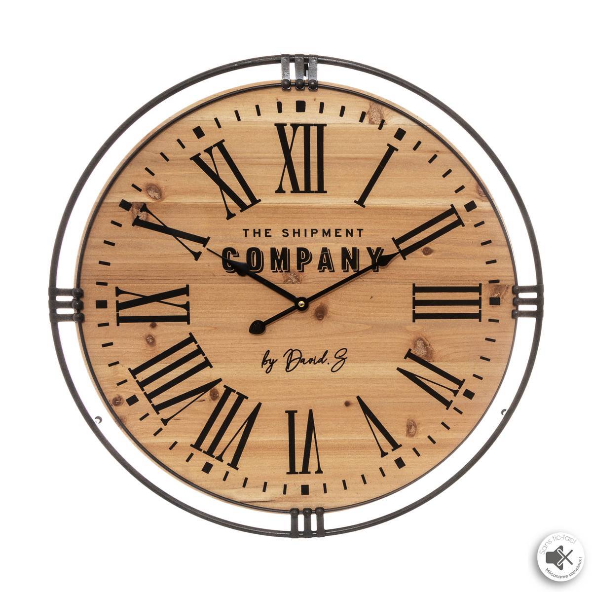 Atmosphera - Horloge "Colonial" bois D58cm - Atmosphera Créateur d'intérieur - Image 1