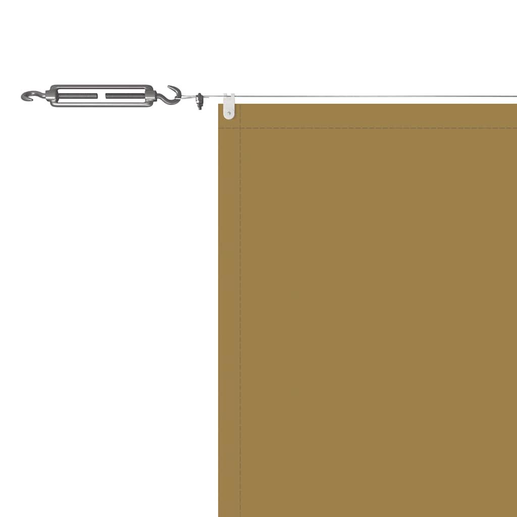 Store banne | Auvent vertical Beige 140x1000 cm Tissu oxford Maison Chic - Image 5