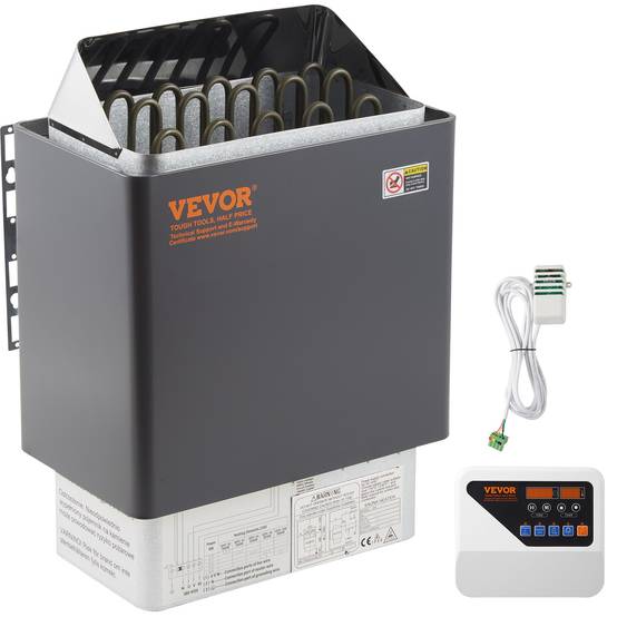 VEVOR Poêle électrique sauna 9 KW, pour 9-13 m³, chauffe 104-221°F, en acier inox avec contrôle externe. - Image 1