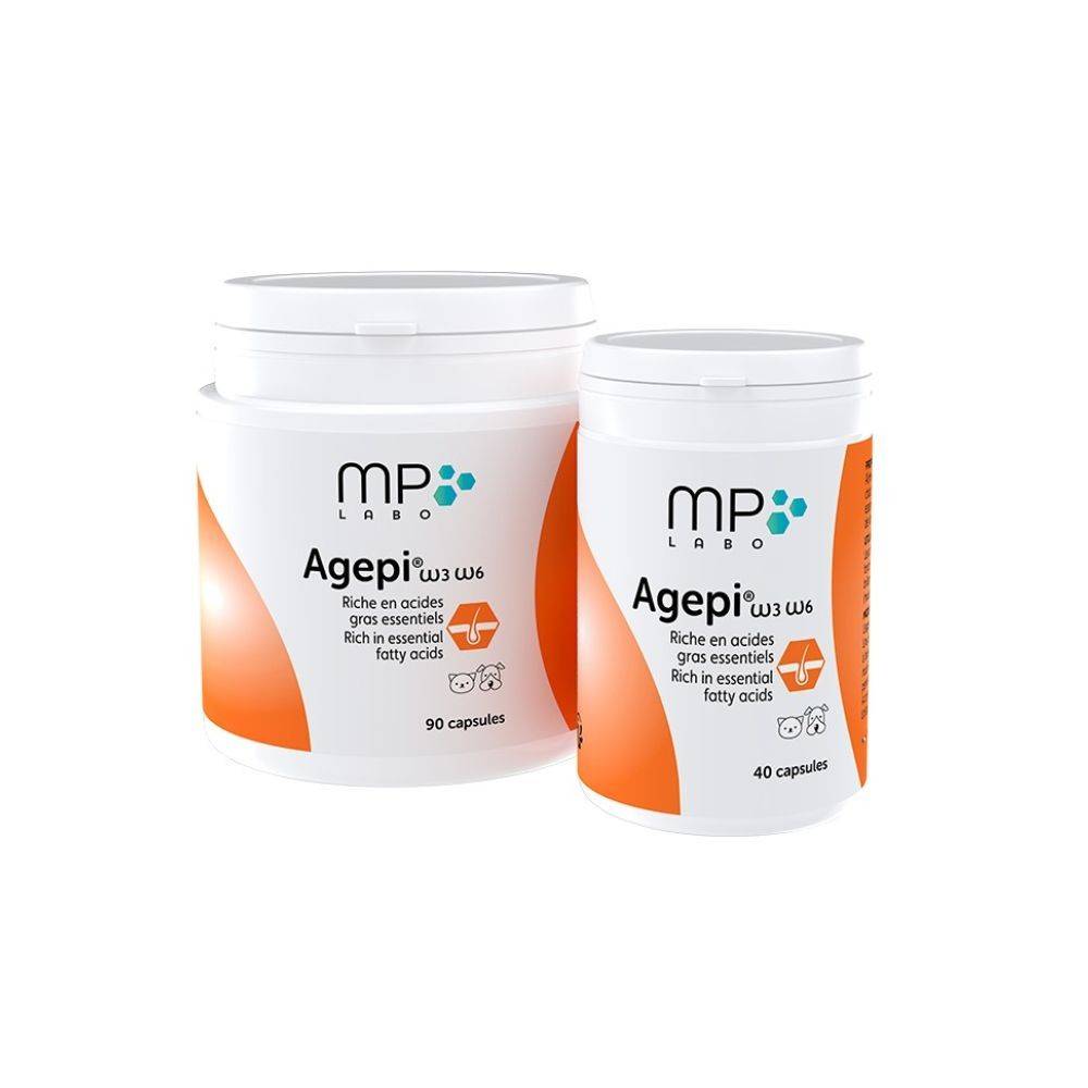 Agepi Omega 3 et 6 Compléments alimentaires pour pelage chiens et chats 40 Capsules - Imagen 2
