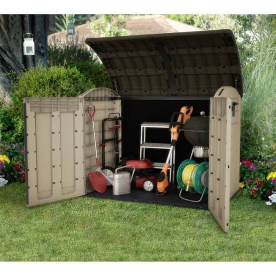 Sans Marque - Keter Coffre de rangement KETER Store-It-out Ultra, coffre de jardin résistant aux intempéries, Beige - 2000L - 177x113x134 cm - Image 1