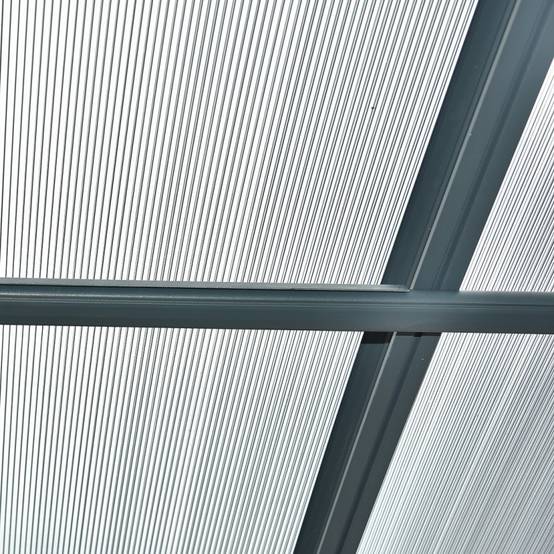 X-Metal - Carport double 30,3 m² aluminium polycarbonate 6mm X-METAL anthracite kit ancrage - Image 7