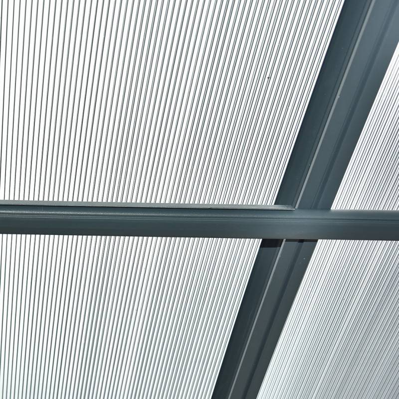 X-Metal - Carport double 30,3 m² aluminium polycarbonate 6mm X-METAL anthracite kit ancrage - Image 7