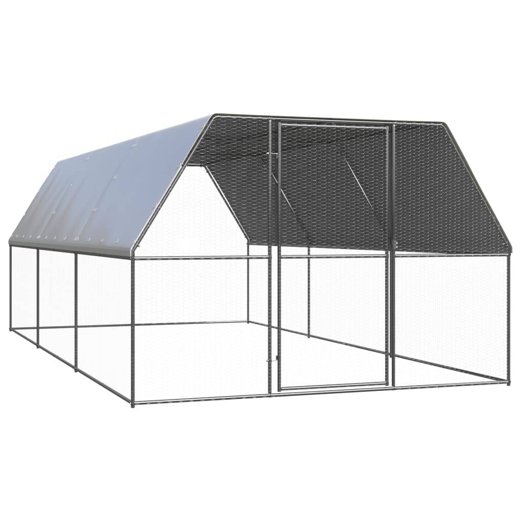 Vidaxl - Poulailler d'extérieur 3x6x2 m Acier galvanisé vidaXL 3154377 - Image 1