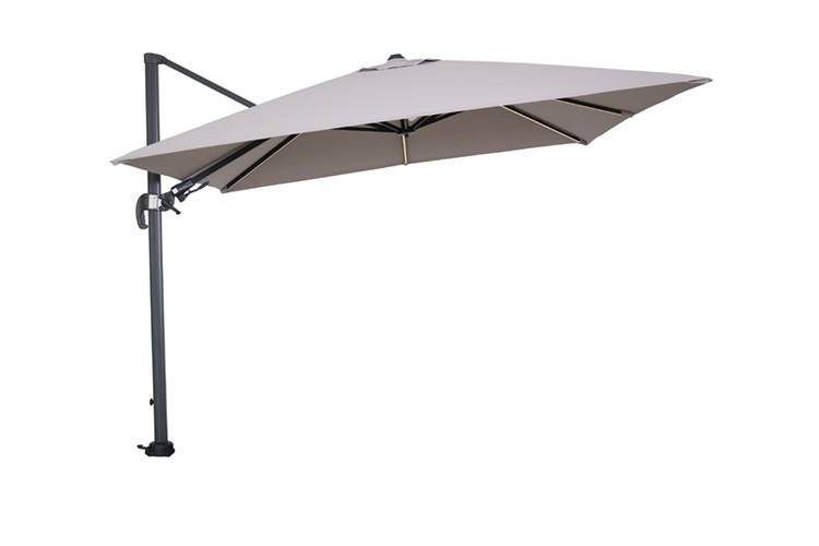 Garden Impressions - Parasol Hawaii Lumen 300x300 - noir charbon/sable - Garden Impressions - Imagen 2