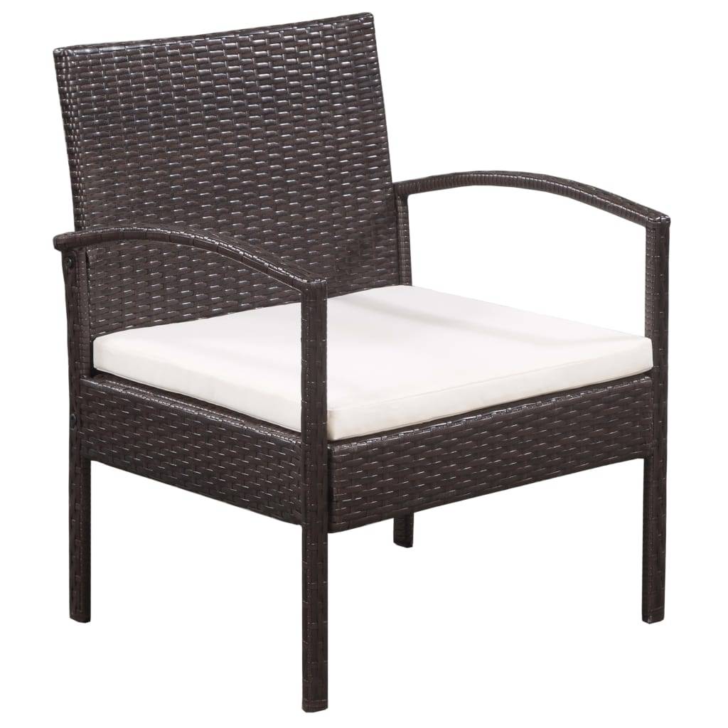 Vidaxl - Salon de jardin 5 pcs avec coussins Résine tressée Marron vidaXL 44184 - Imagen 5