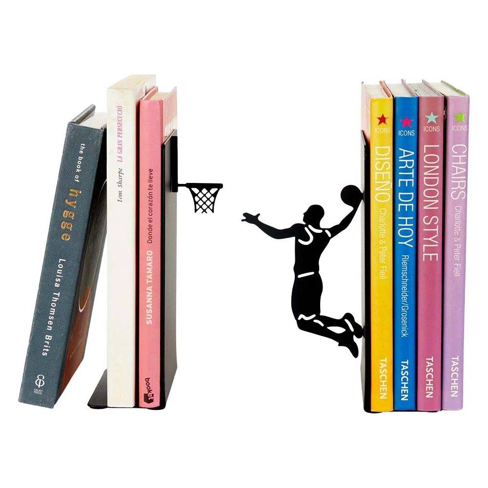 Balvi - Serre-livres en métal noir Sport Basketteur - Imagen 2