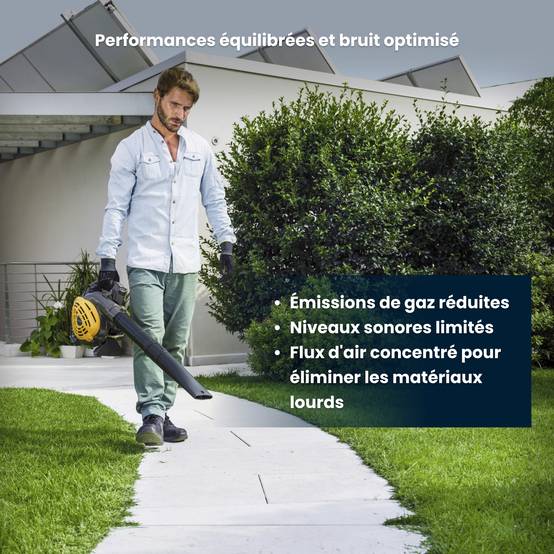 Stiga - Souffleur à feuilles thermique BL 530, Moteur 27,6 cm³ (0,8 kW) avec système anti-vibration et démarrage facile, puissant - STIGA - Image 5