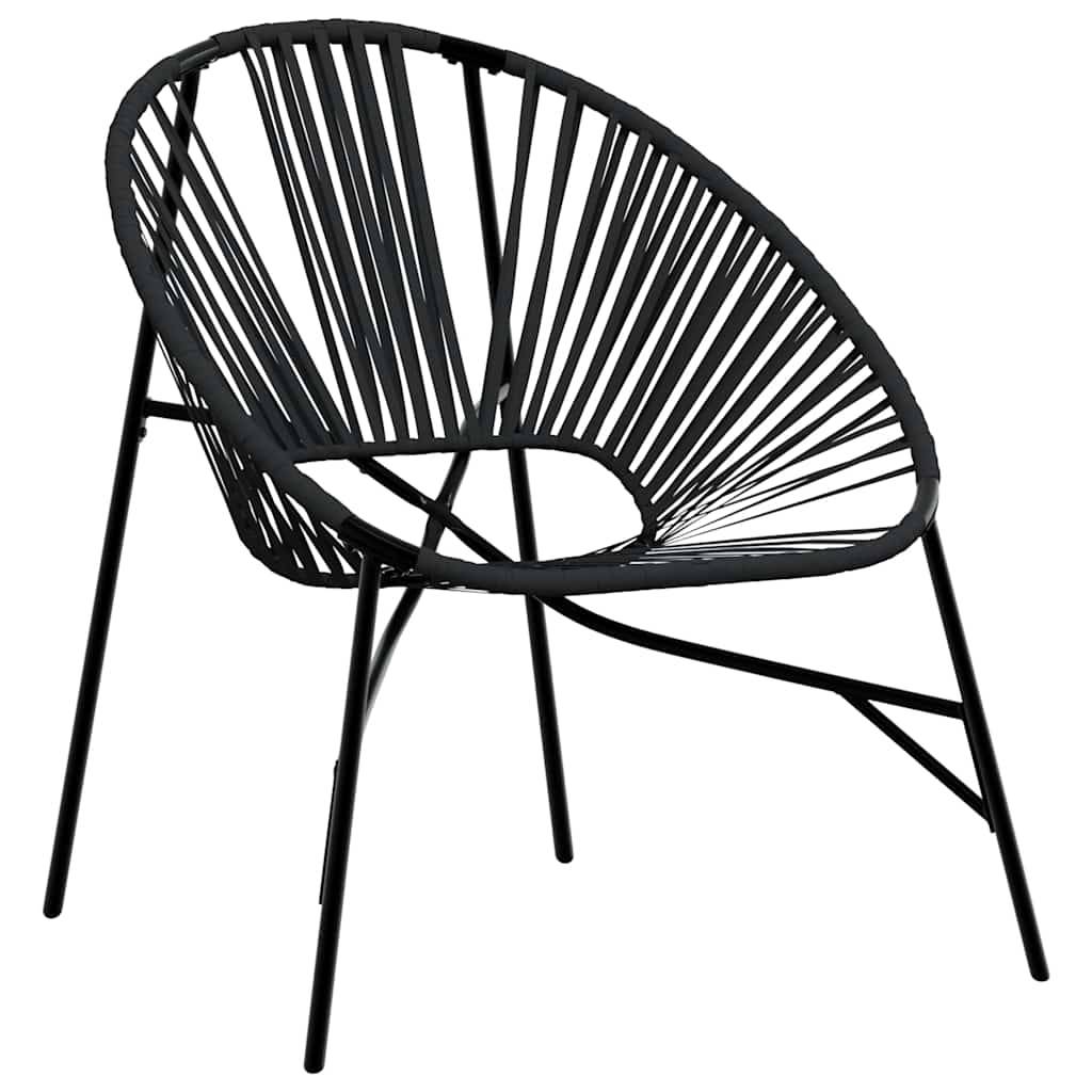 PANGIVO - Chaise œuf de jardin noir résine tressée 77 x 68,5 x 82 cm - PANGIVO - Image 2