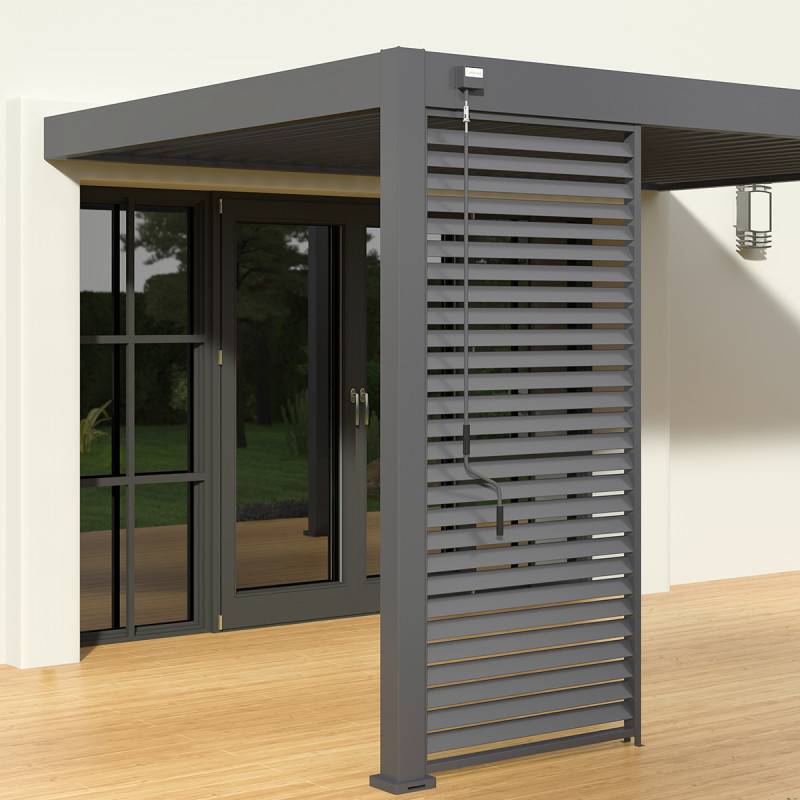 Ombrea - Pergola bioclimatique Ombréa VS adossée 3x4M - anthracite - V2 - Image 4