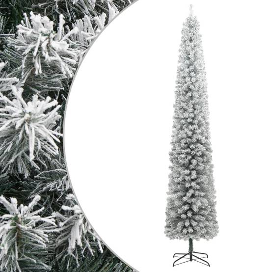 ComfortXL - Sapin de Noël artificiel enneigé mince 270 cm PVC gain de place – ComfortXL Outdoor Living - Image 1