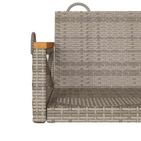 Balançoire jardin suspendue poly rotin design moderne siège seul extérieur gris – ComfortXL Outdoor Living - Image 8