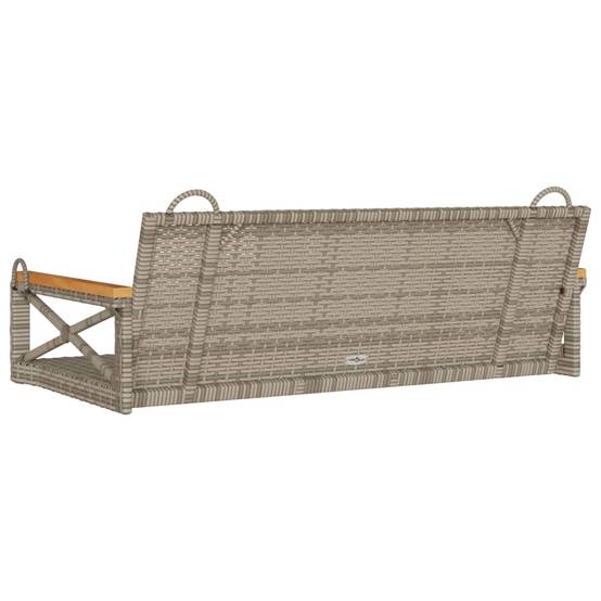 Balançoire jardin suspendue poly rotin design moderne siège seul extérieur gris – ComfortXL Outdoor Living - Image 6