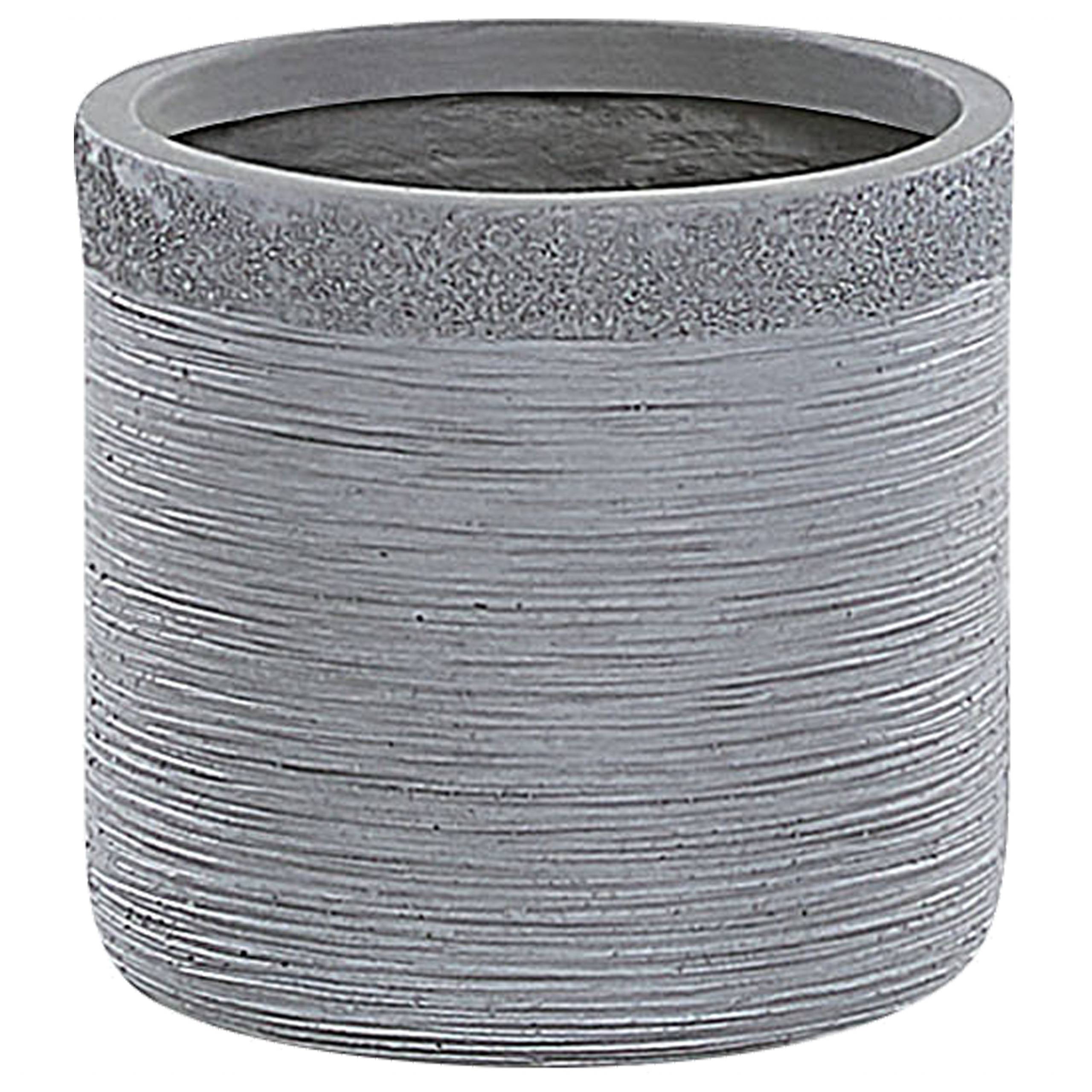 Cache-pot d'extérieur Fibre d'argile Gris SAMOS - Beliani - Image 1