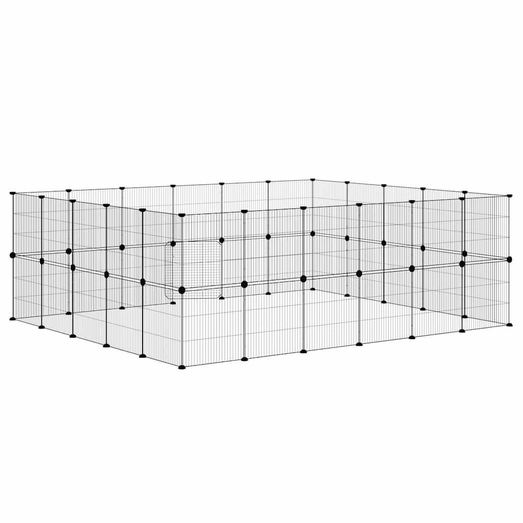 Vidaxl - Cage animaux de compagnie à 44 panneaux et porte Noir 210x175x70 cm vidaXL 3114046 - Imagen 8
