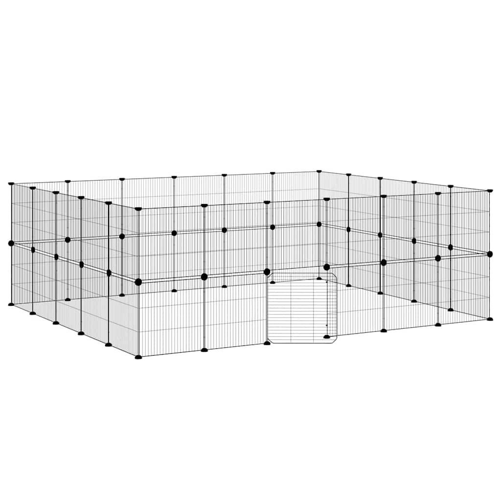 Vidaxl - Cage animaux de compagnie à 44 panneaux et porte Noir 210x175x70 cm vidaXL 3114046 - Imagen 2