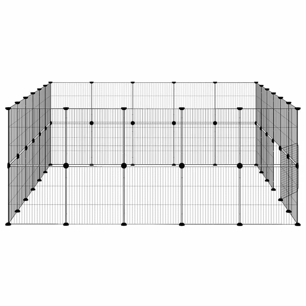 Vidaxl - Cage animaux de compagnie à 44 panneaux et porte Noir 210x175x70 cm vidaXL 3114046 - Imagen 7