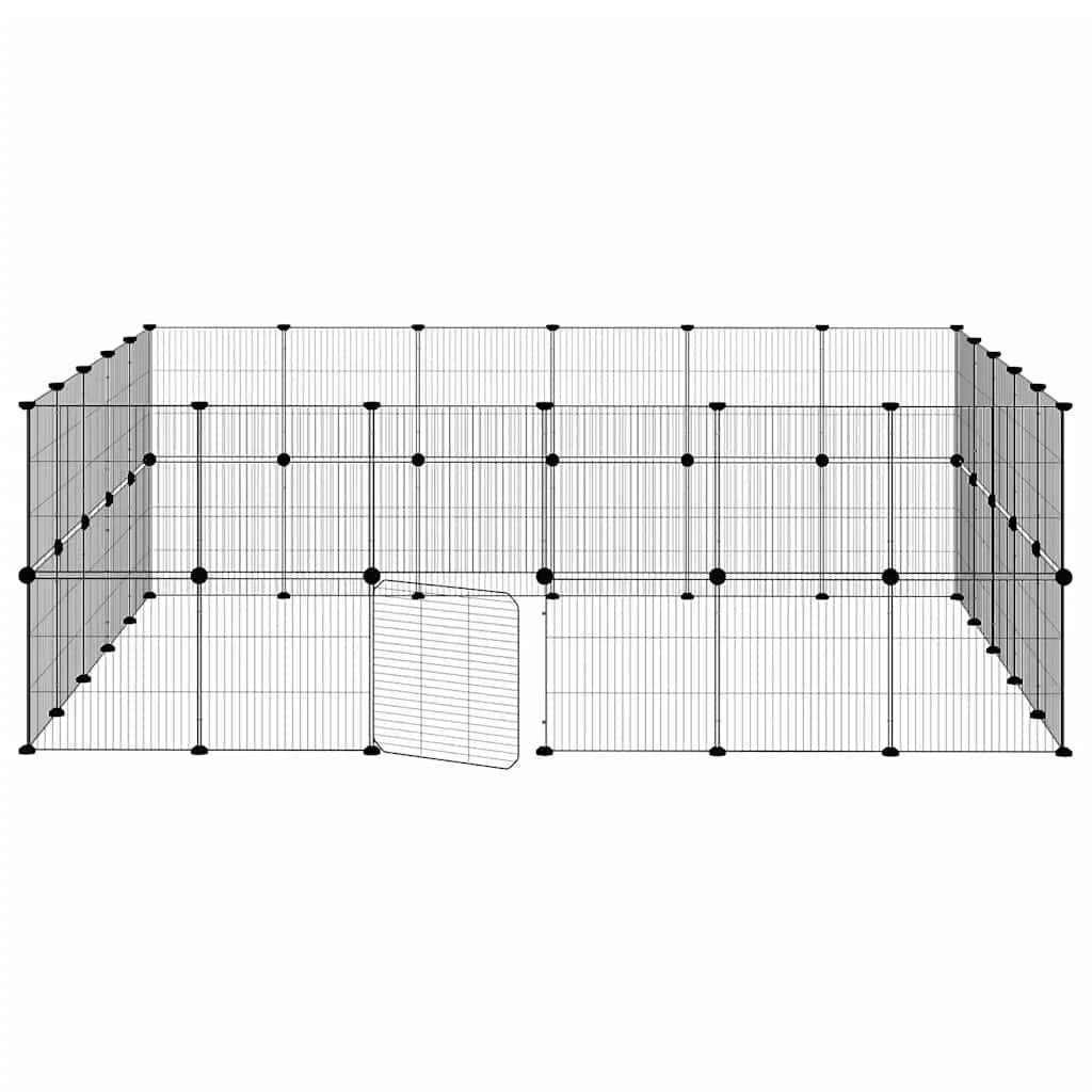 Vidaxl - Cage animaux de compagnie à 44 panneaux et porte Noir 210x175x70 cm vidaXL 3114046 - Imagen 6