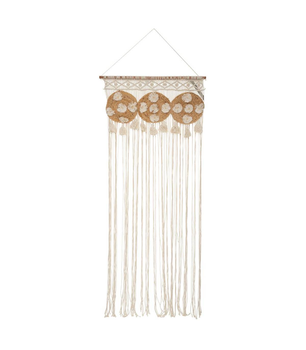 Rideau fil macramé en Jute et Coton 90 x 200 cm - Imagen 1