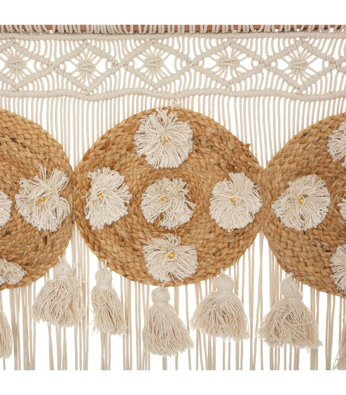 Rideau fil macramé en Jute et Coton 90 x 200 cm - Imagen 2