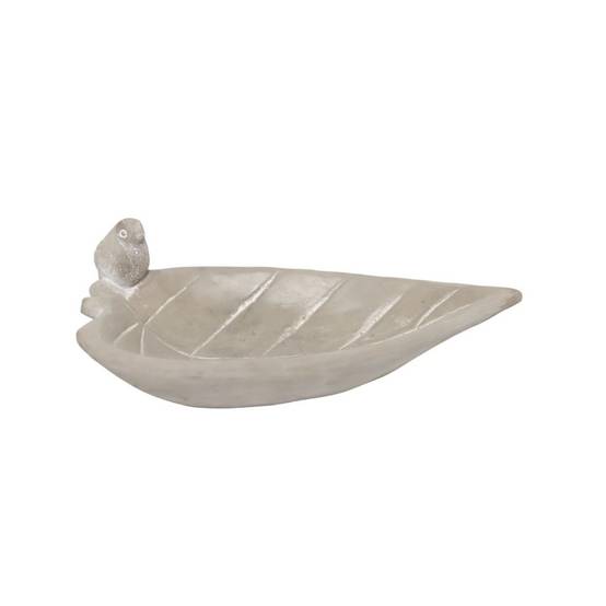Bain d'oiseaux en béton gris 24 x 13 x 8 cm Chemin de campagne - Imagen 1