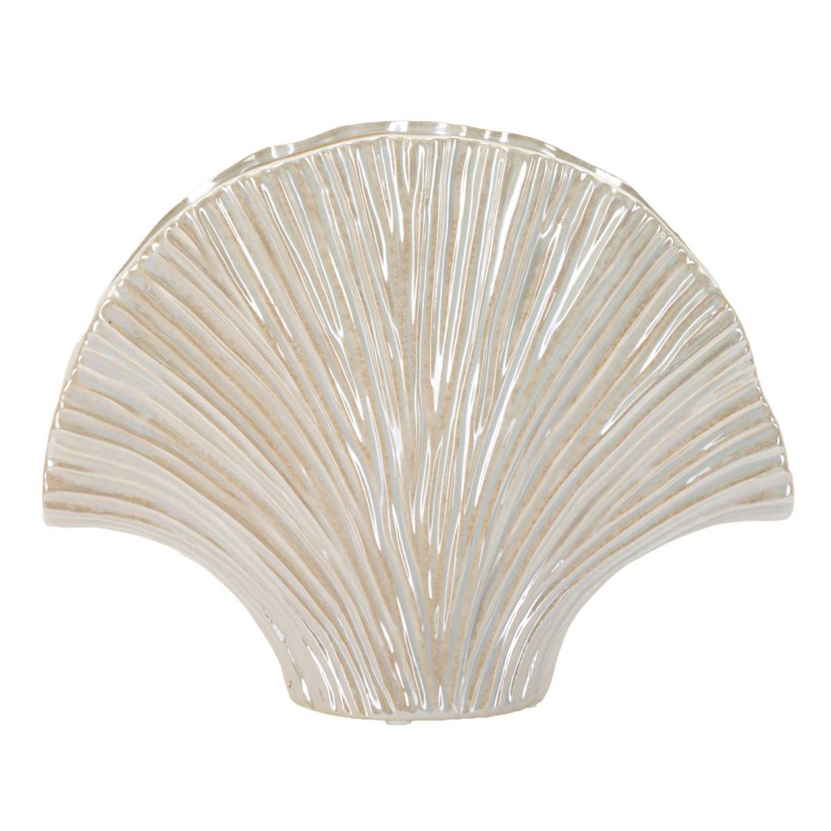 Paris Prix - Vase en Céramique "Perly" 35cm Blanc - Image 1
