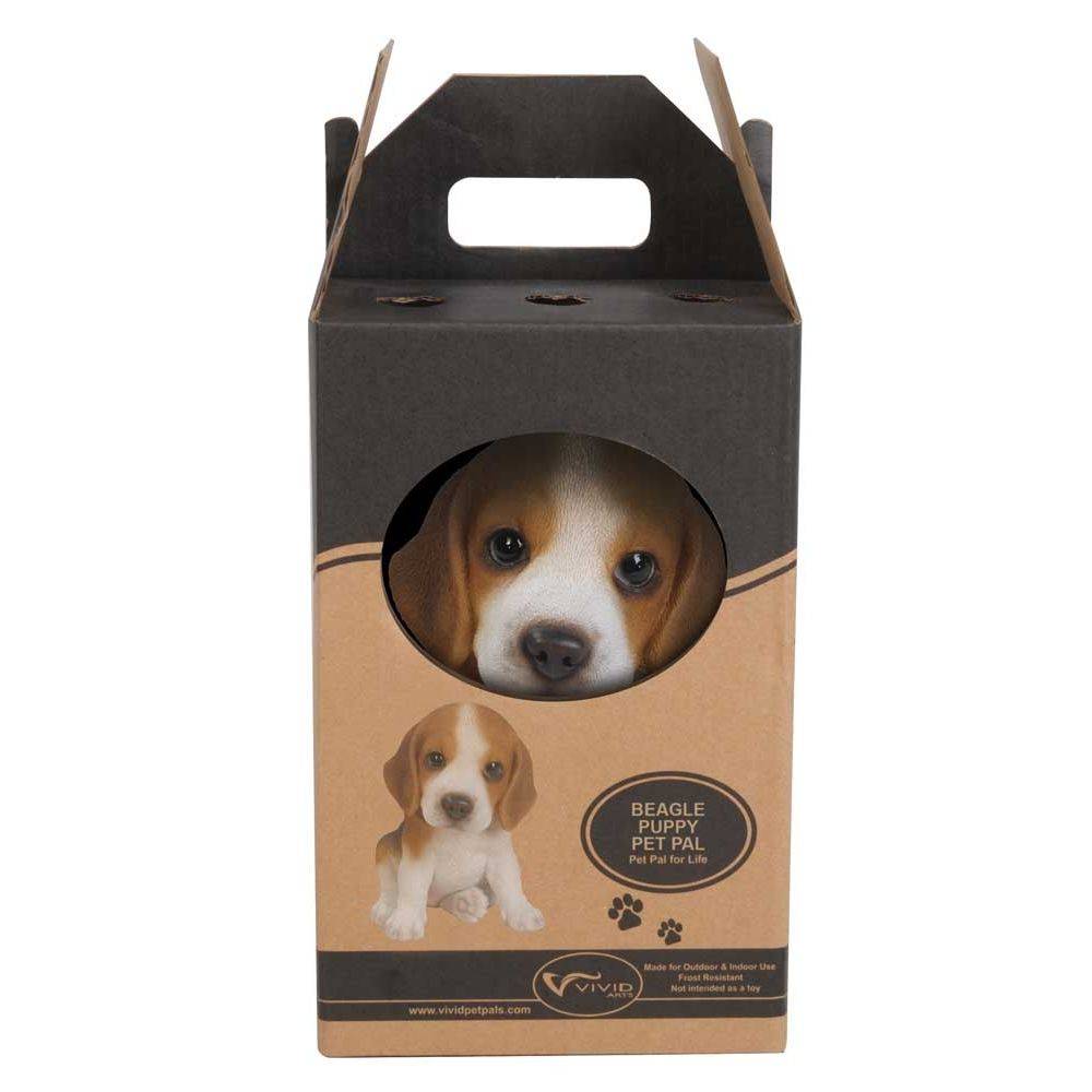 Vivid Arts - Chiot Beagle assi en résine 15 cm - Imagen 2