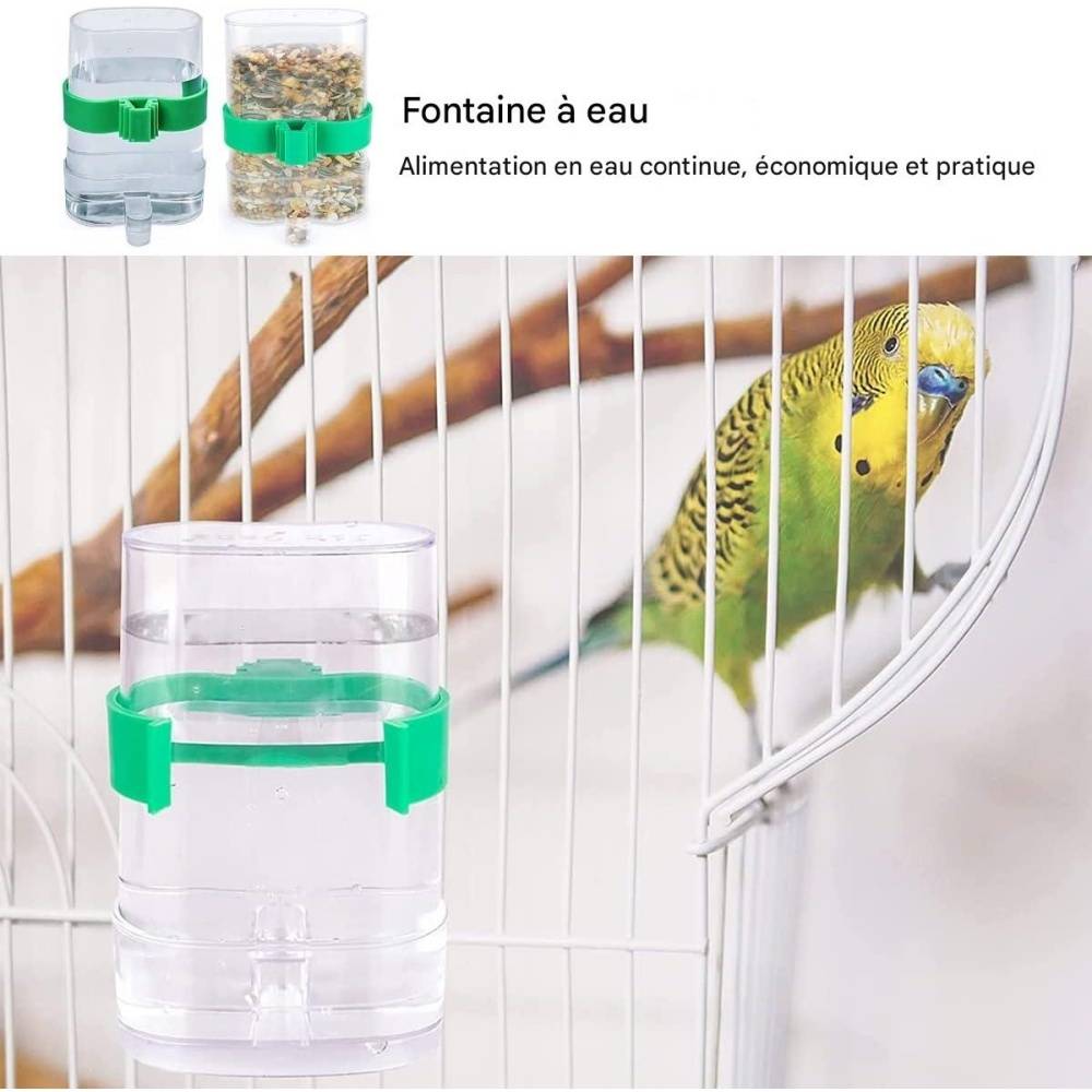 Quatre Distributeurs D'eau Plastique Transparent Pour Oiseaux - Lytech - Image 3