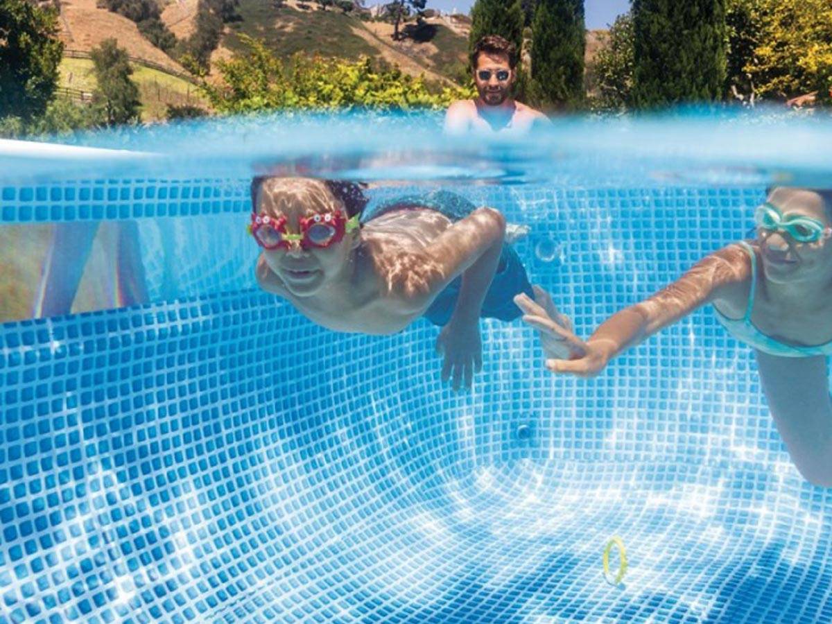 Piscine tubulaire Prism Frame Clearview rectangulaire 4,00 x 2,00 x 1,22 m - Intex - Imagen 7