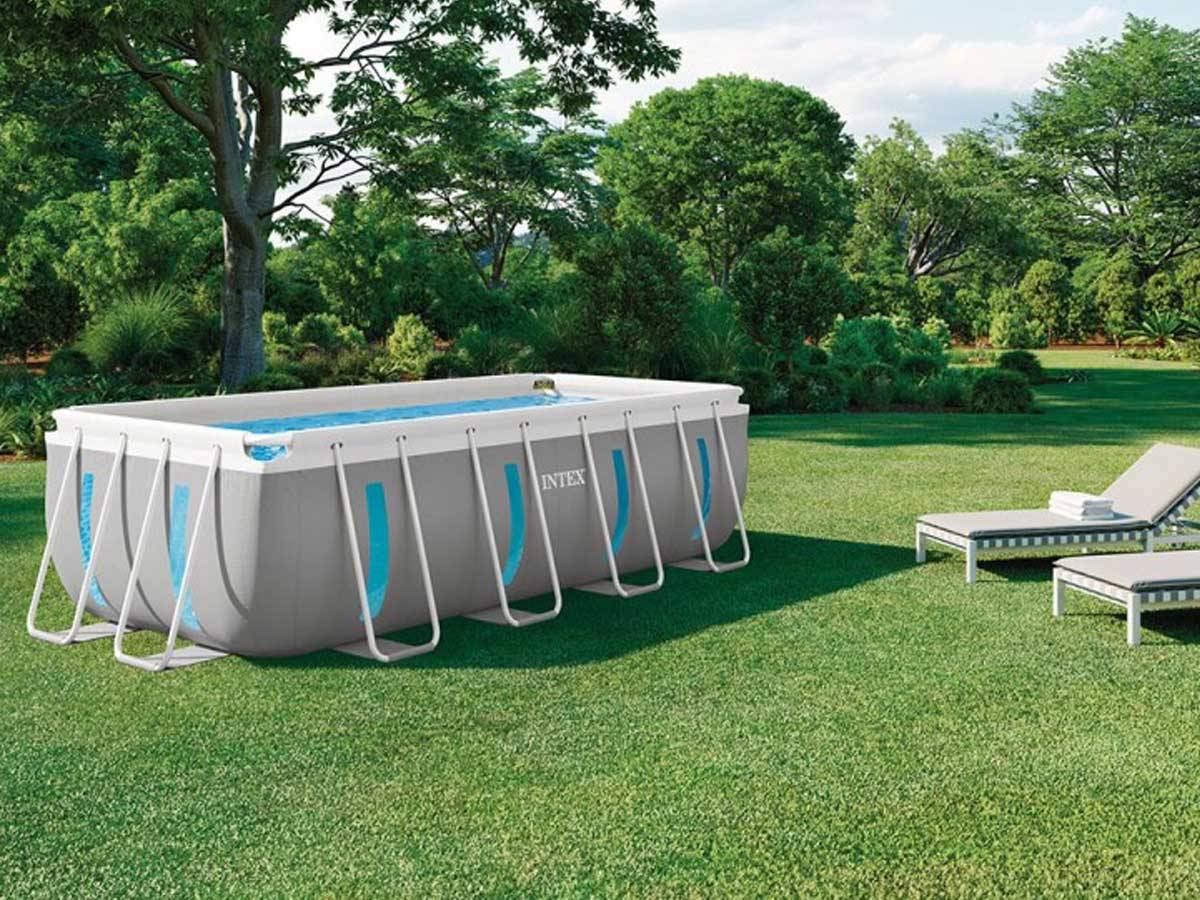 Piscine tubulaire Prism Frame Clearview rectangulaire 4,00 x 2,00 x 1,22 m - Intex - Imagen 3