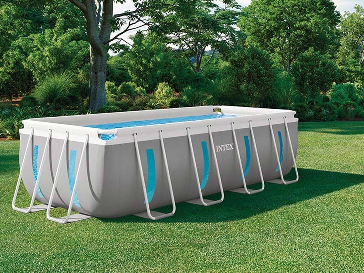 Piscine tubulaire Prism Frame Clearview rectangulaire 4,00 x 2,00 x 1,22 m - Intex - Imagen 2