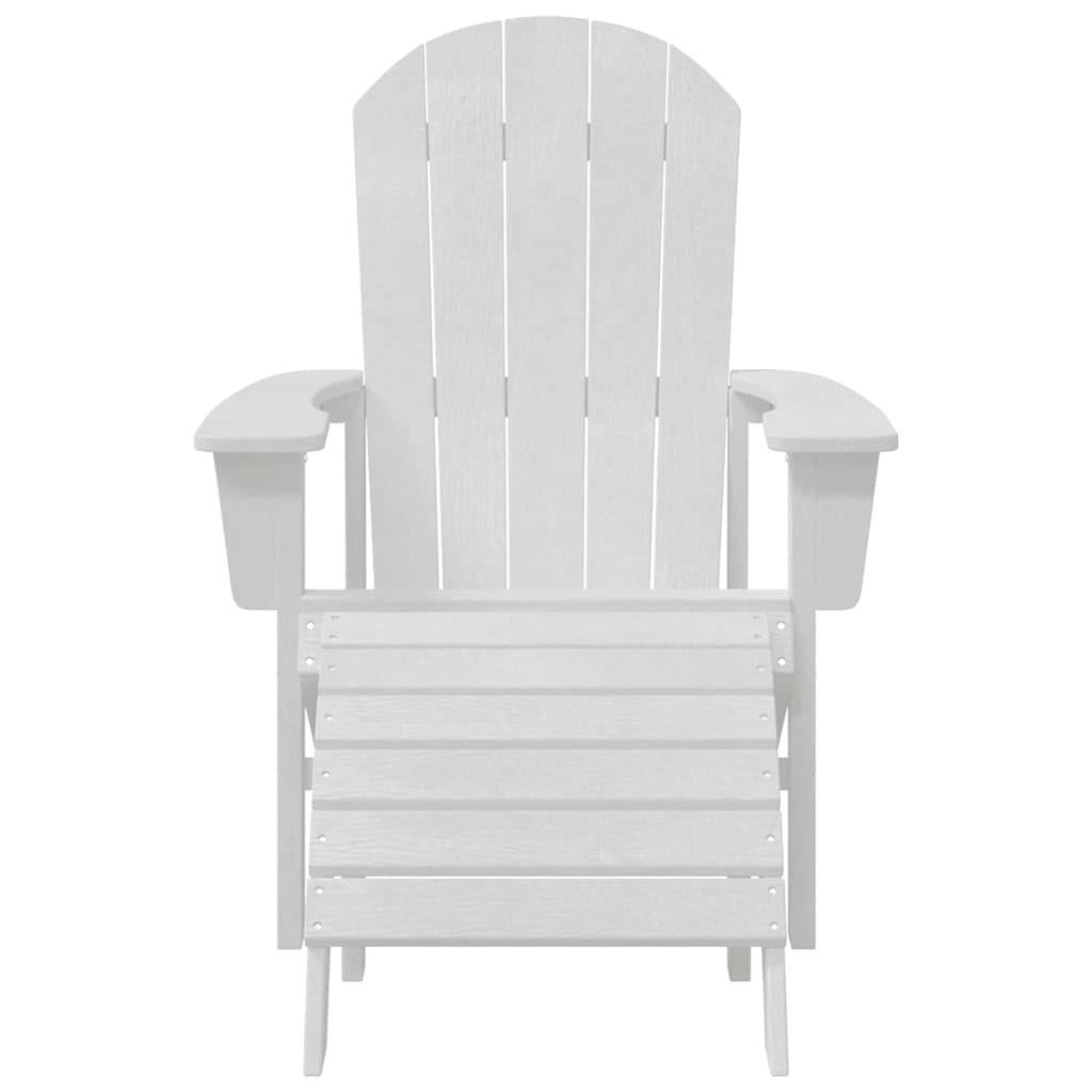 Chaise de jardin | Chaise Adirondack Blanc 82 x 74 x 92 cm HDPE - Image 4