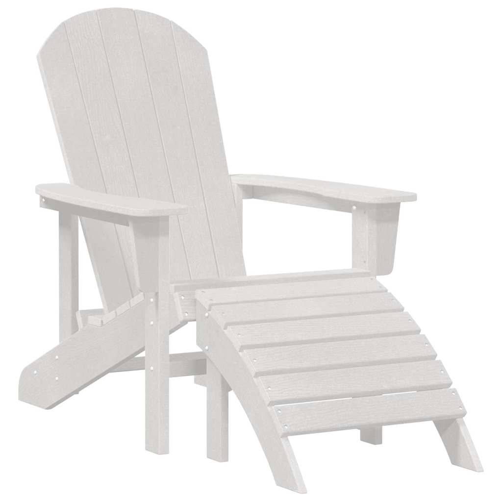 Chaise de jardin | Chaise Adirondack Blanc 82 x 74 x 92 cm HDPE - Image 1