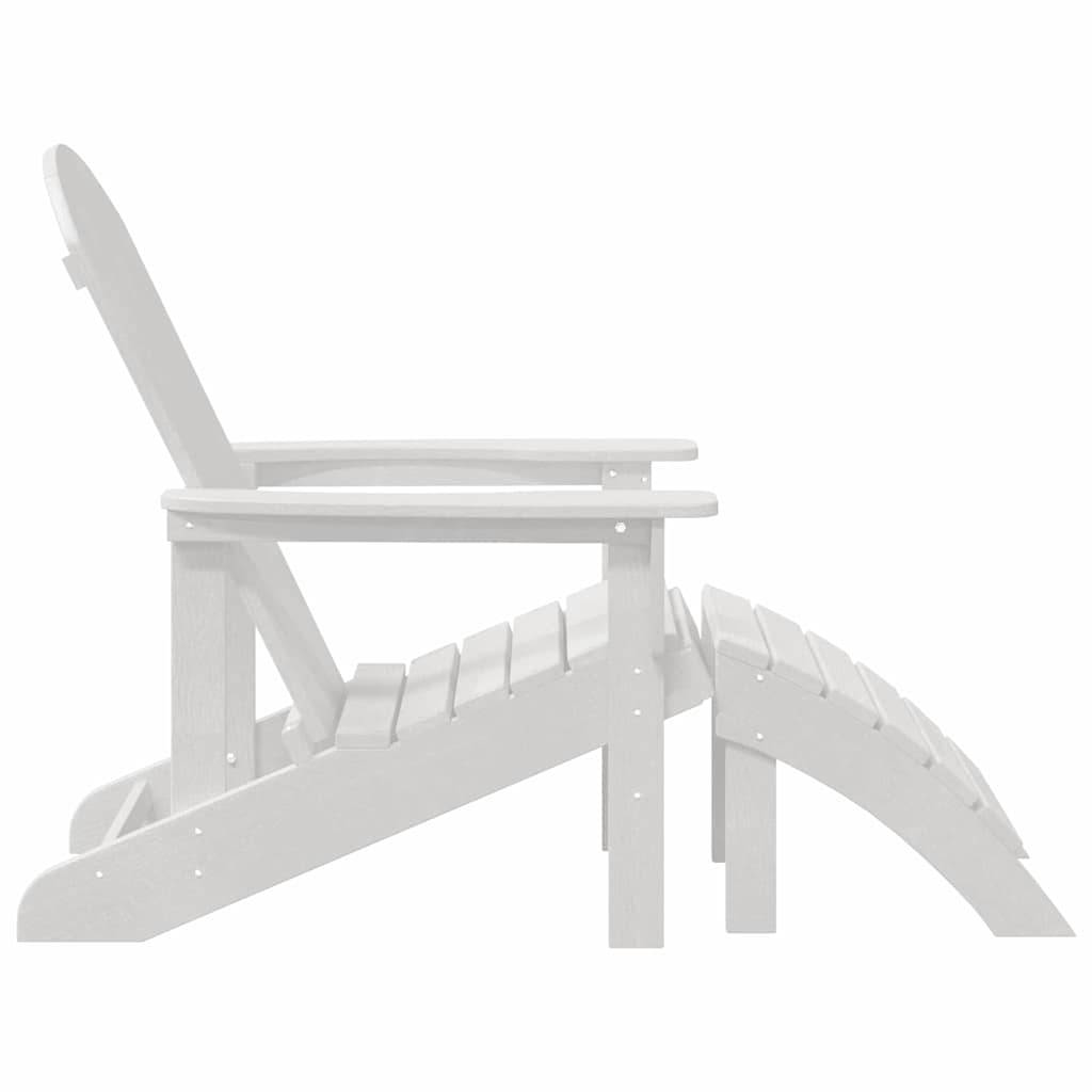 Chaise de jardin | Chaise Adirondack Blanc 82 x 74 x 92 cm HDPE - Image 5
